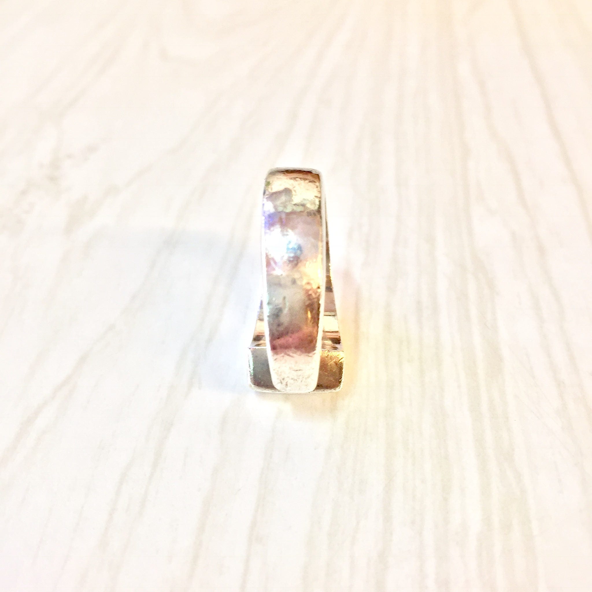 Abstract Sterling Silver Ring | Minimalist Jewelry | 925 Ring | Thick Band Ring | Holiday Gift Idea | Gift for Her | Statement Jewelry |