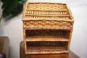 Vintage Wicker Mail Organizer | Office Mail Organizer | Woven Home Decor | Woven Organizer | Letters | Bills | Mail | Office Caddy |