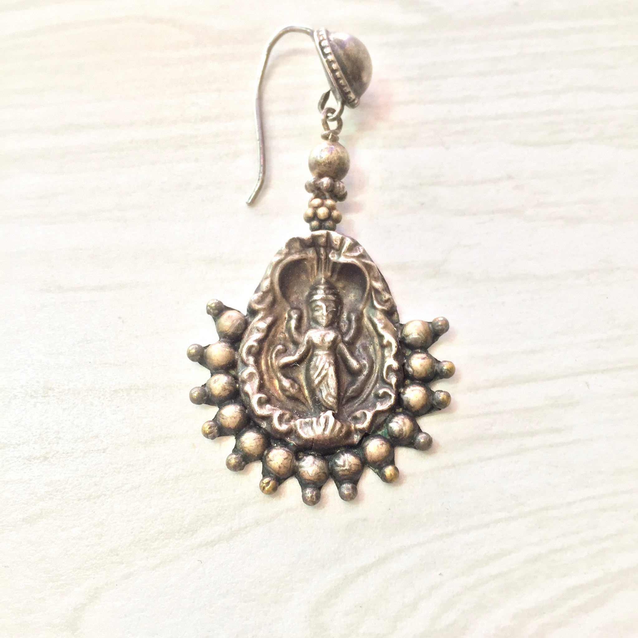 Sterling Silver Goddess Earrings | Vintage Goddess Earrings | Sterling Silver Jewelry | Dangle Earrings |Vintage Earrings|Statement Jewelry
