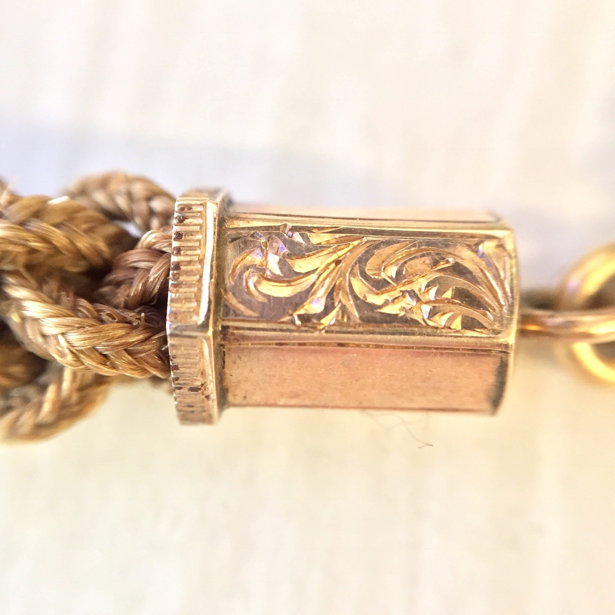 Antique Victorian Mourning Hair Jewelry 10 Karat Gold | Antique Mourning Jewelry | Binocular Pendant | Victorian Jewelry | Antique Necklace