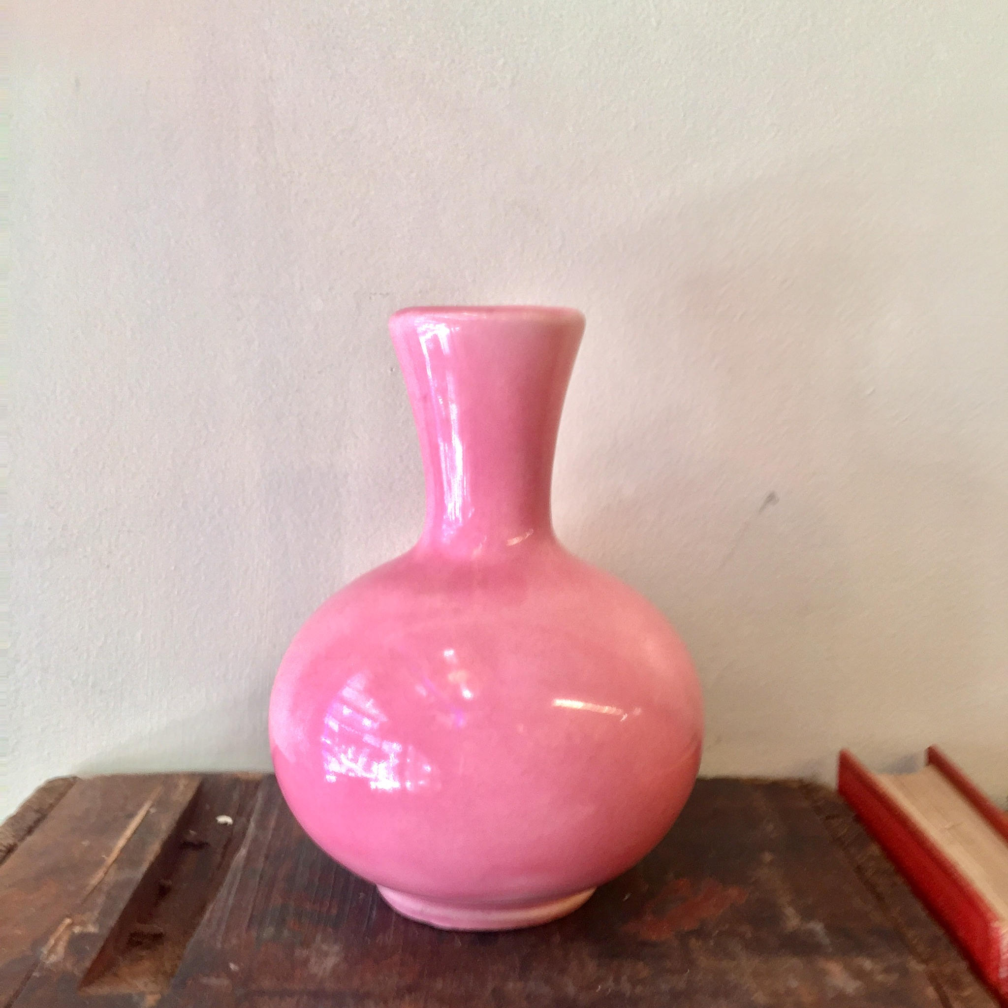 Ceramic Pink Vase | Pink Home Decor | Bubblegum Pink | Small Vase | Table Vase | Vintage Home Decor | Pink | Vase | Flower Vase | Glazed