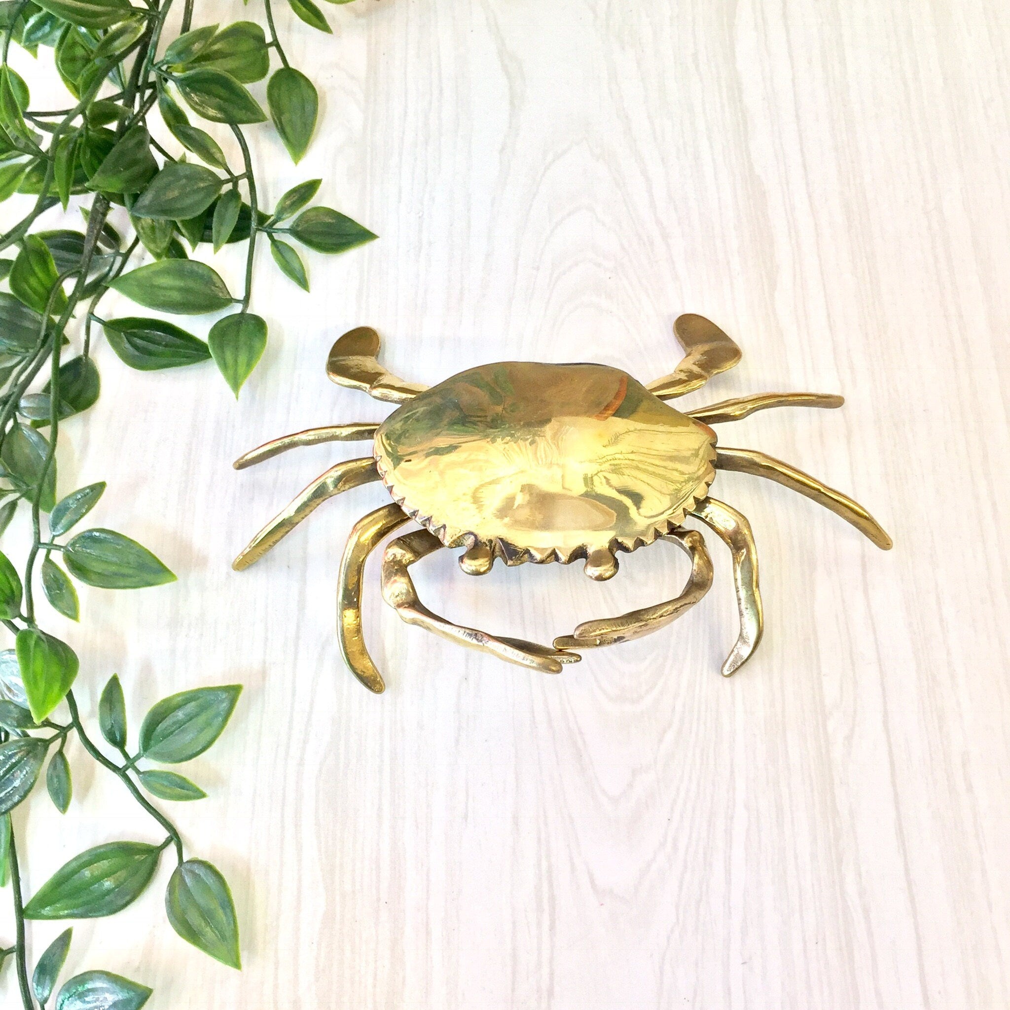 Brass Crab Trinket Box | Brass Ash Tray | Crab Ashtray | Vintage Home Decor | Vintage Brass Crab | Jewelry Box | Catch All Dish | Ash Tray