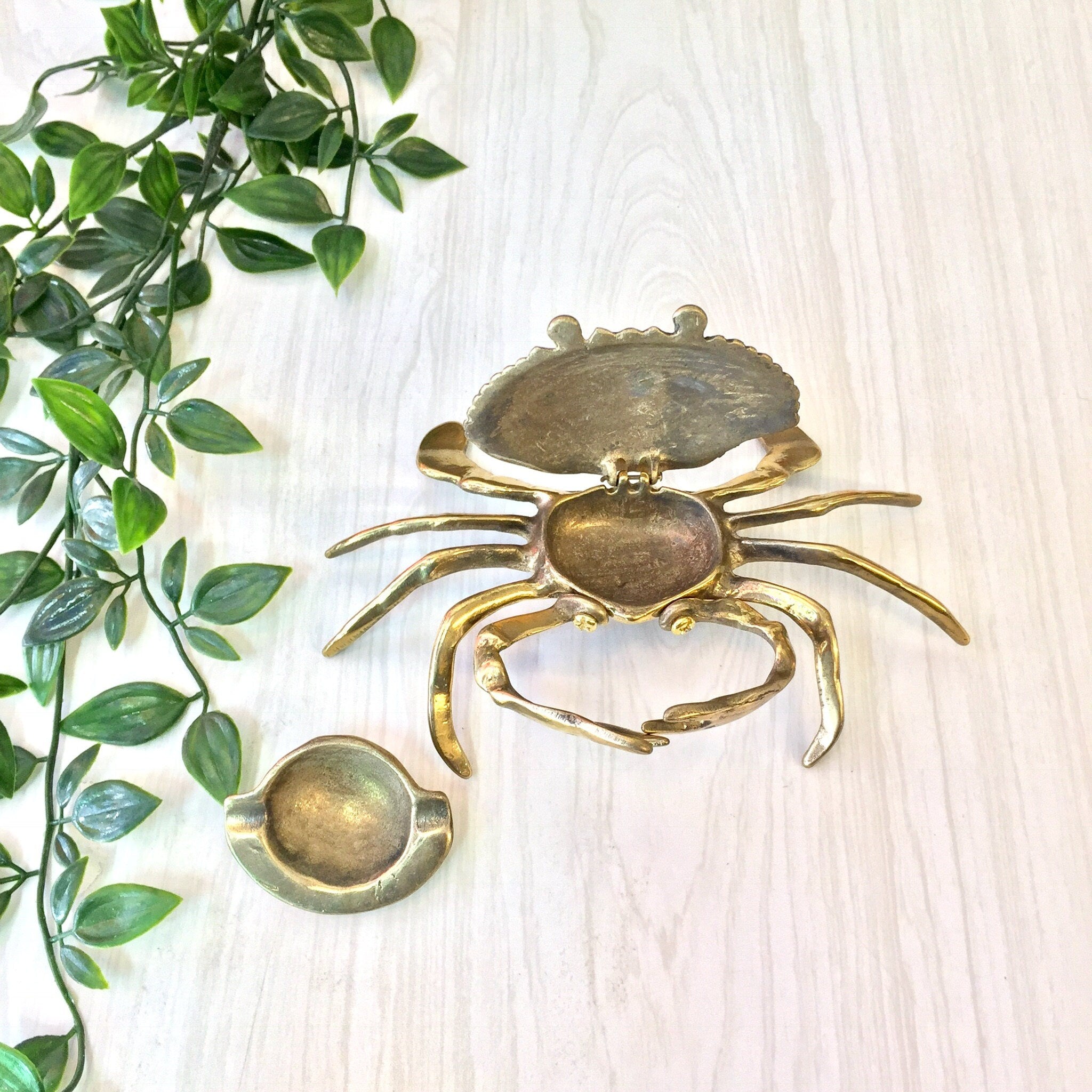 Brass Crab Trinket Box | Brass Ash Tray | Crab Ashtray | Vintage Home Decor | Vintage Brass Crab | Jewelry Box | Catch All Dish | Ash Tray