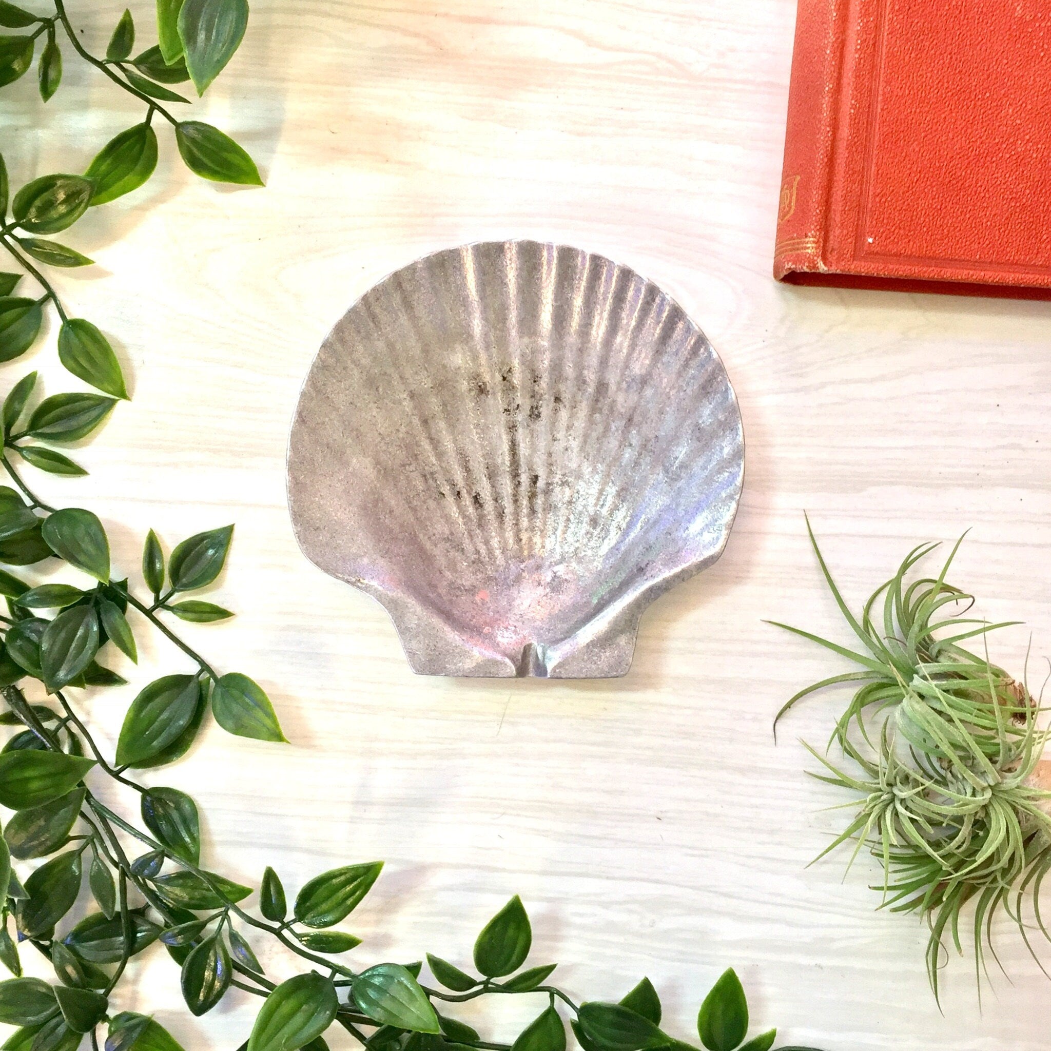 Vintage Pewter Ash Tray | Shell Tray | Seashell Ashtray | Pewter Dish | Catch All Dish | Jewelry Dish | Ring Dish | Pewter Ashtray | Pewter