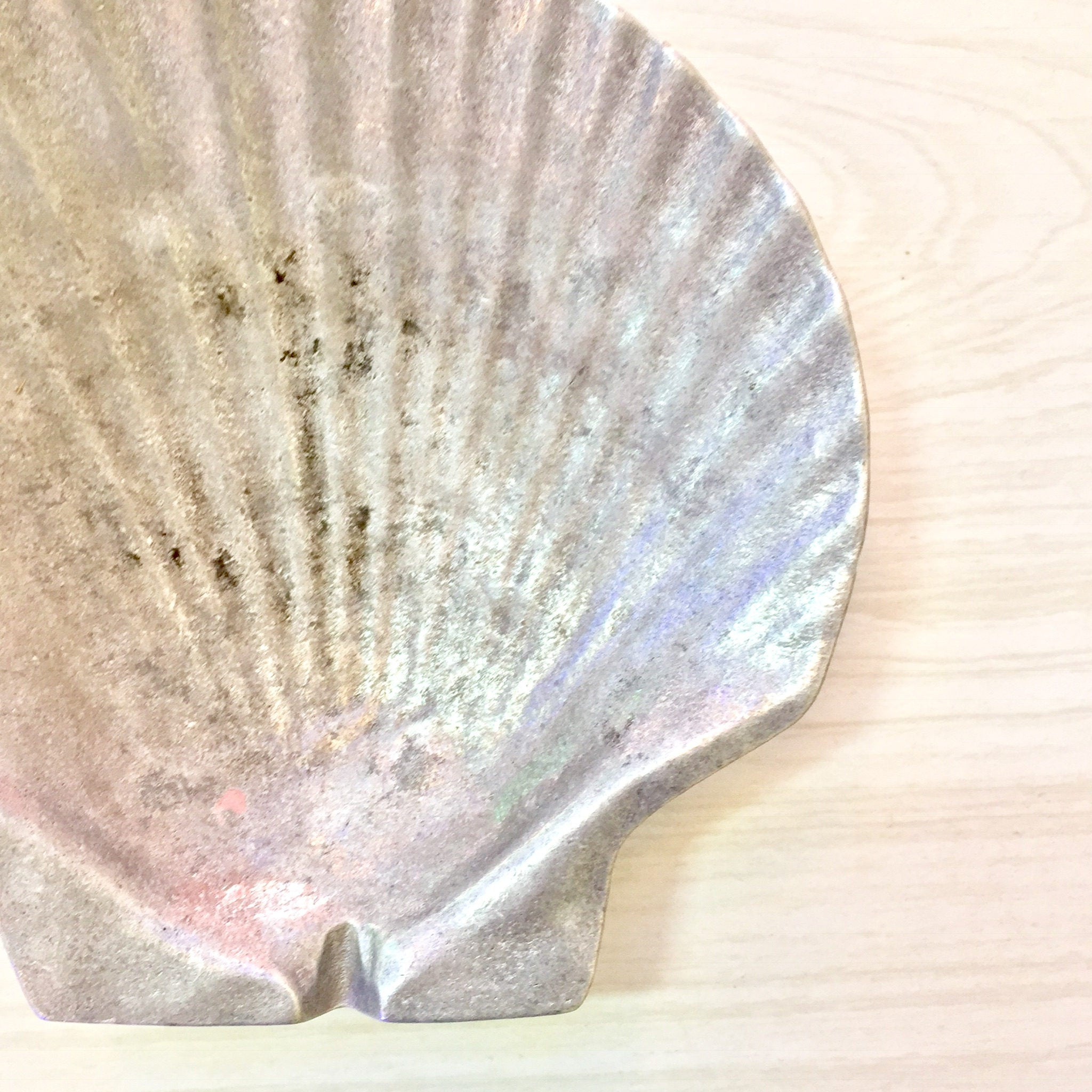 Vintage Pewter Ash Tray | Shell Tray | Seashell Ashtray | Pewter Dish | Catch All Dish | Jewelry Dish | Ring Dish | Pewter Ashtray | Pewter
