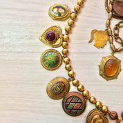 Victorian Necklace | Multistrand Layer Necklace | Victorian Jewelry | Multi Strand Necklace | Statement Jewelry | Cameo | Scarab | Mona Lisa