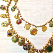 Victorian Necklace | Multistrand Layer Necklace | Victorian Jewelry | Multi Strand Necklace | Statement Jewelry | Cameo | Scarab | Mona Lisa