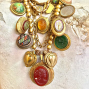 Victorian Necklace | Multistrand Layer Necklace | Victorian Jewelry | Multi Strand Necklace | Statement Jewelry | Cameo | Scarab | Mona Lisa