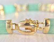Vintage 14 Karat Gold and Jade Bracelet | 14K Yellow Gold | Jade Bracelet | Yellow Gold | Vintage Gold Bracelet | Holiday Gift Idea | Green