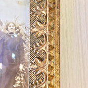 Antique Wooden Picture Frame | Ornate Gold Gilt Wooden Picture Frame | Vintage Home Decor | Wall Art | Hanging Wall Art | Wood Carved