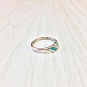 Vintage Silver Ring | Vintage Jewelry | Sterling Silver Ring | Turquoise Jewelry | Turquoise Stone | Southwestern Ring | Blue | Silver |