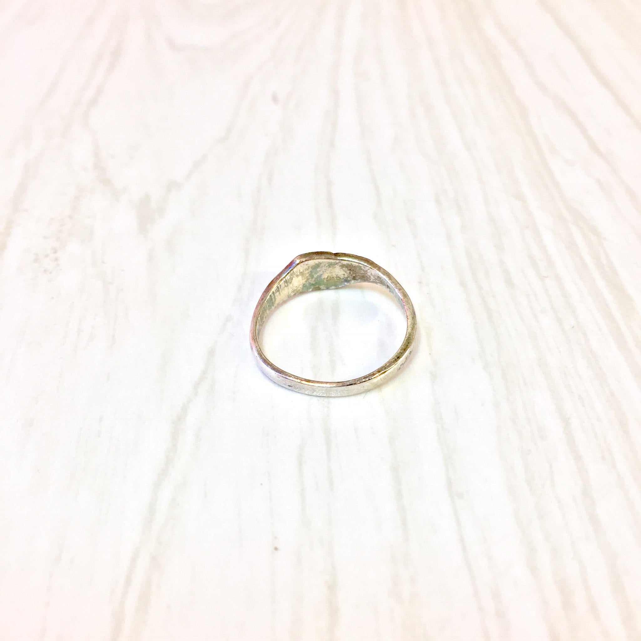 Vintage Silver Ring | Vintage Jewelry | Sterling Silver Ring | Turquoise Jewelry | Turquoise Stone | Southwestern Ring | Blue | Silver |