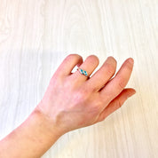 Vintage Silver Ring | Vintage Jewelry | Sterling Silver Ring | Turquoise Jewelry | Turquoise Stone | Southwestern Ring | Blue | Silver |