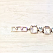 Vintage Sterling Silver Bracelet with Citrine and Aquamarine Stones | Aquamarine Jewelry | Vintage Bracelet | Holiday Gift Idea |
