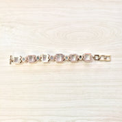 Vintage Sterling Silver Bracelet with Citrine and Aquamarine Stones | Aquamarine Jewelry | Vintage Bracelet | Holiday Gift Idea |