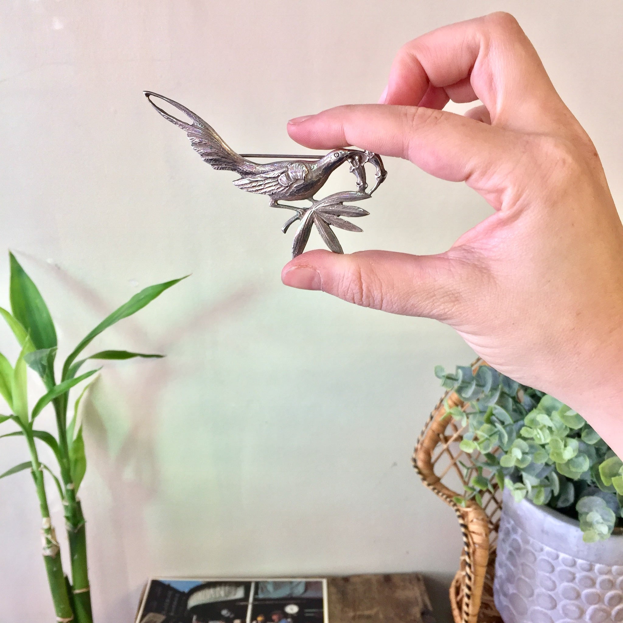 Vintage Guglielmo Cini for Gump's Sterling Silver Bird Brooch | G Cini Jewelry | Silver Bird Pin | Guglielmo Cini | Vintage Designer Jewelry