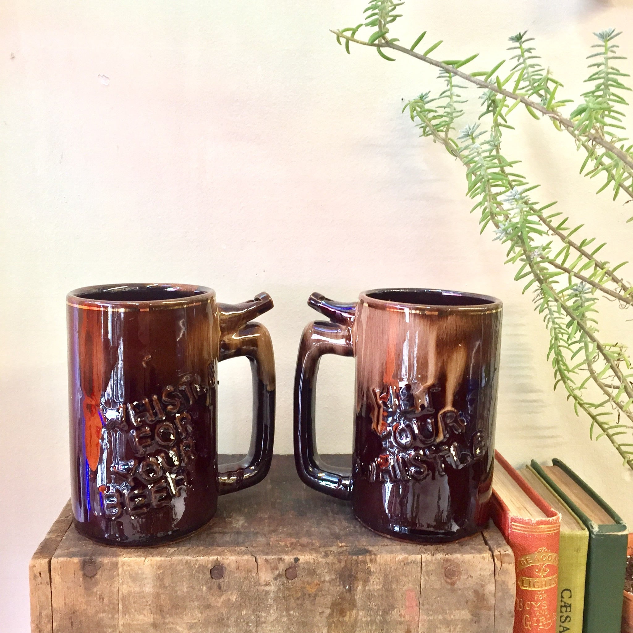 Vintage Whistle Mug | Whistle For Your Beer | Wet Your Whistle | Ceramic Mug | Vintage Home Decor | Retro Kitchen Decor | Beer Stein | Mug