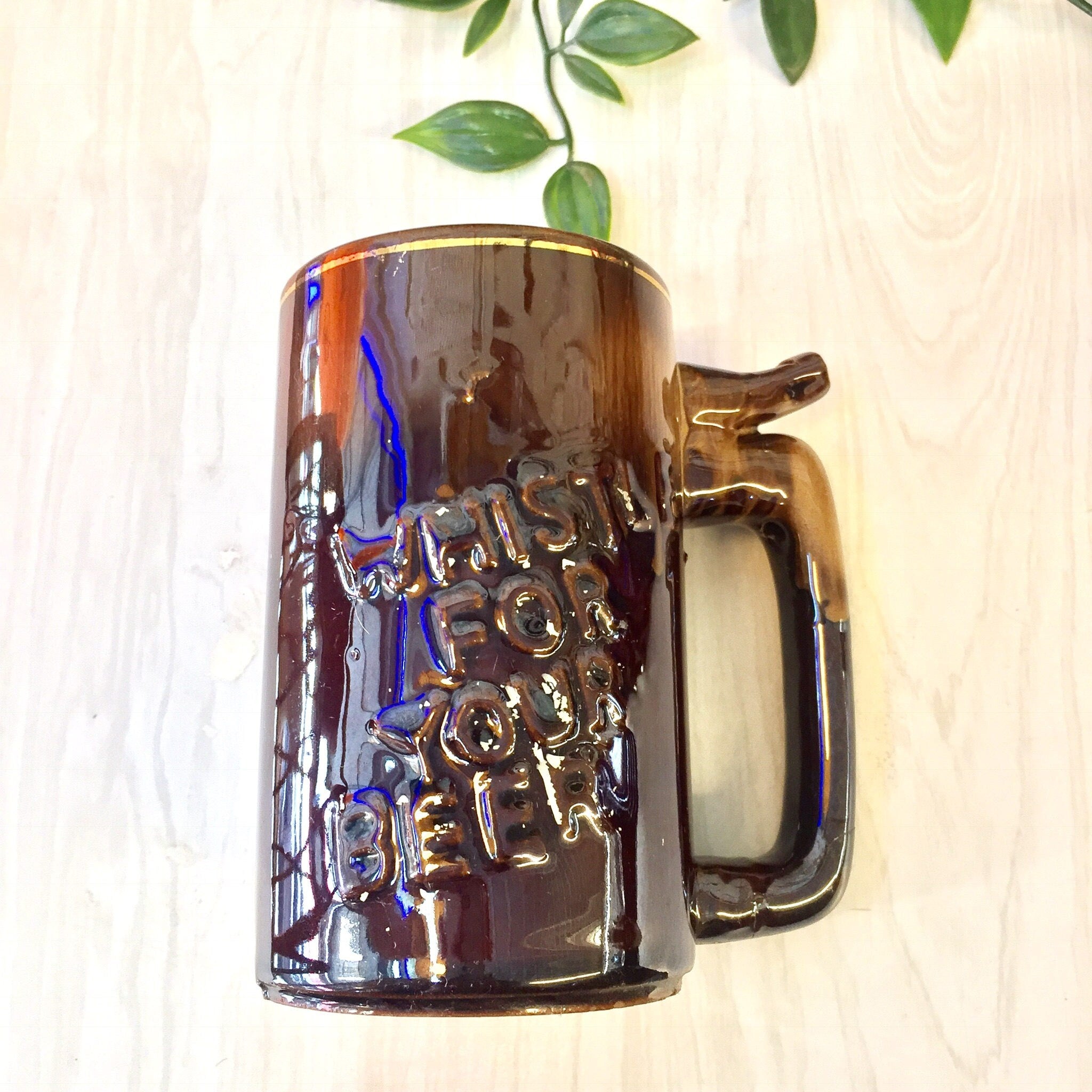 Vintage Whistle Mug | Whistle For Your Beer | Wet Your Whistle | Ceramic Mug | Vintage Home Decor | Retro Kitchen Decor | Beer Stein | Mug