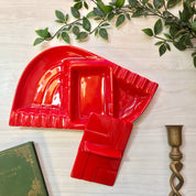 Vintage Red Ashtray | Don Jay Ceramics | Vintage Home Decor | MCM | Midcentury Modern | Ashtray | Catch All Dish | Lidded Ashtray | Red