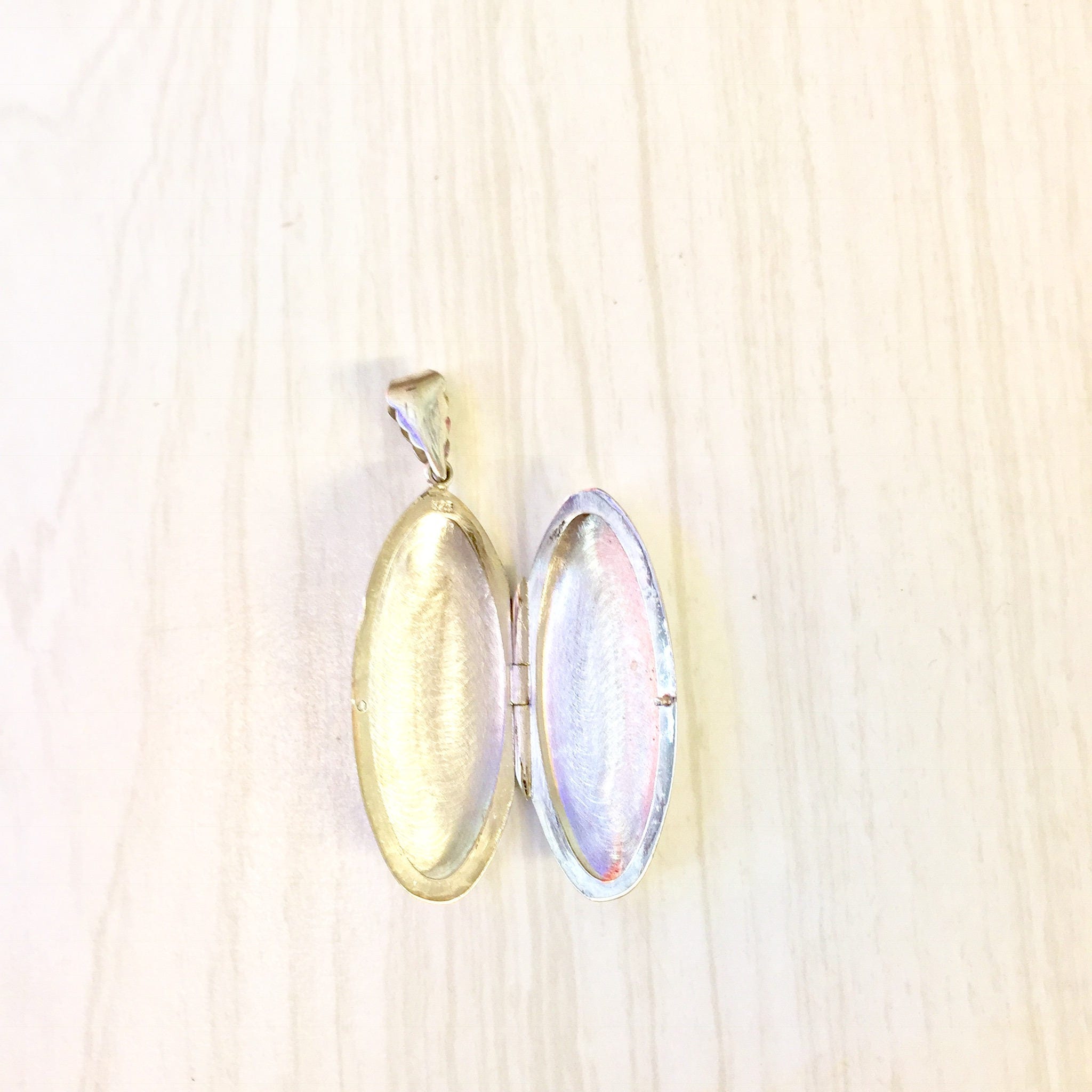 Vintage Silver Pendant | Puffy Etched Locket | Sterling Silver Locket | Vintage Locket | Etched Silver | Locket | Necklace | Pendant |Etched