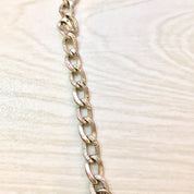 Vintage Silver Necklace | Silver Tone | Vintage Choker | Choker Necklace | Link Necklace | Flower Jewelry | Leaf | Vintage Jewelry |Necklace