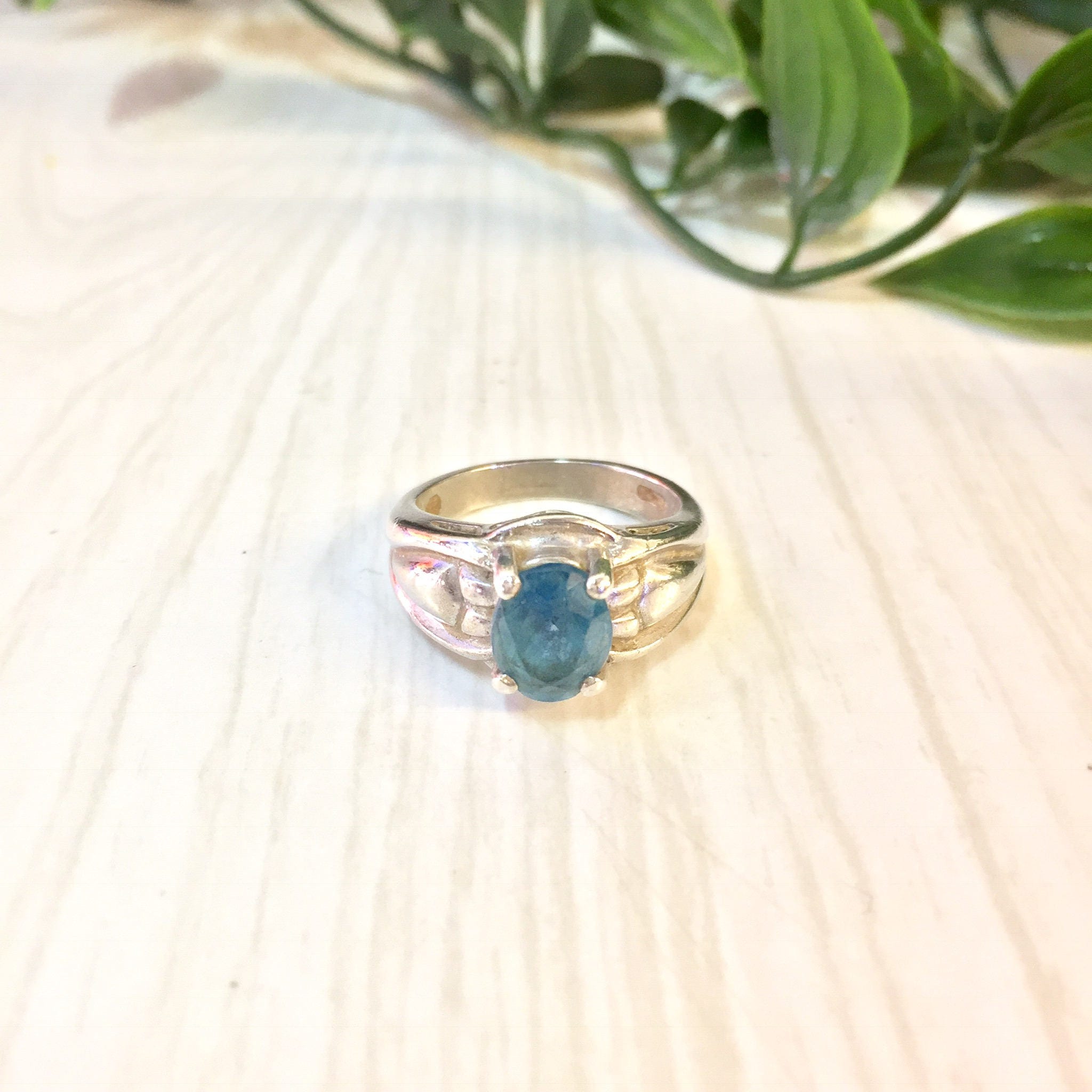 Vintage Silver Ring | Blue Topaz Ring | Vintage Jewelry | Blue Topaz | Blue Jewelry | Sterling Silver Ring | Engagement Ring | Promise Ring