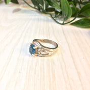 Vintage Silver Ring | Blue Topaz Ring | Vintage Jewelry | Blue Topaz | Blue Jewelry | Sterling Silver Ring | Engagement Ring | Promise Ring