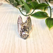 Vintage Silver Ring | Vintage Jewelry | Eagle Ring | Skull Ring | Biker Jewelry | Biker Ring | Sterling Silver | Eagle and Skull | Statement