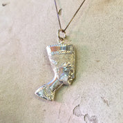 Vintage Sterling Silver Nefertiti Pendant | Egyptian Nefertiti Pendant | Sterling Silver Jewelry | Silver Pendant | Egyptian Jewelry