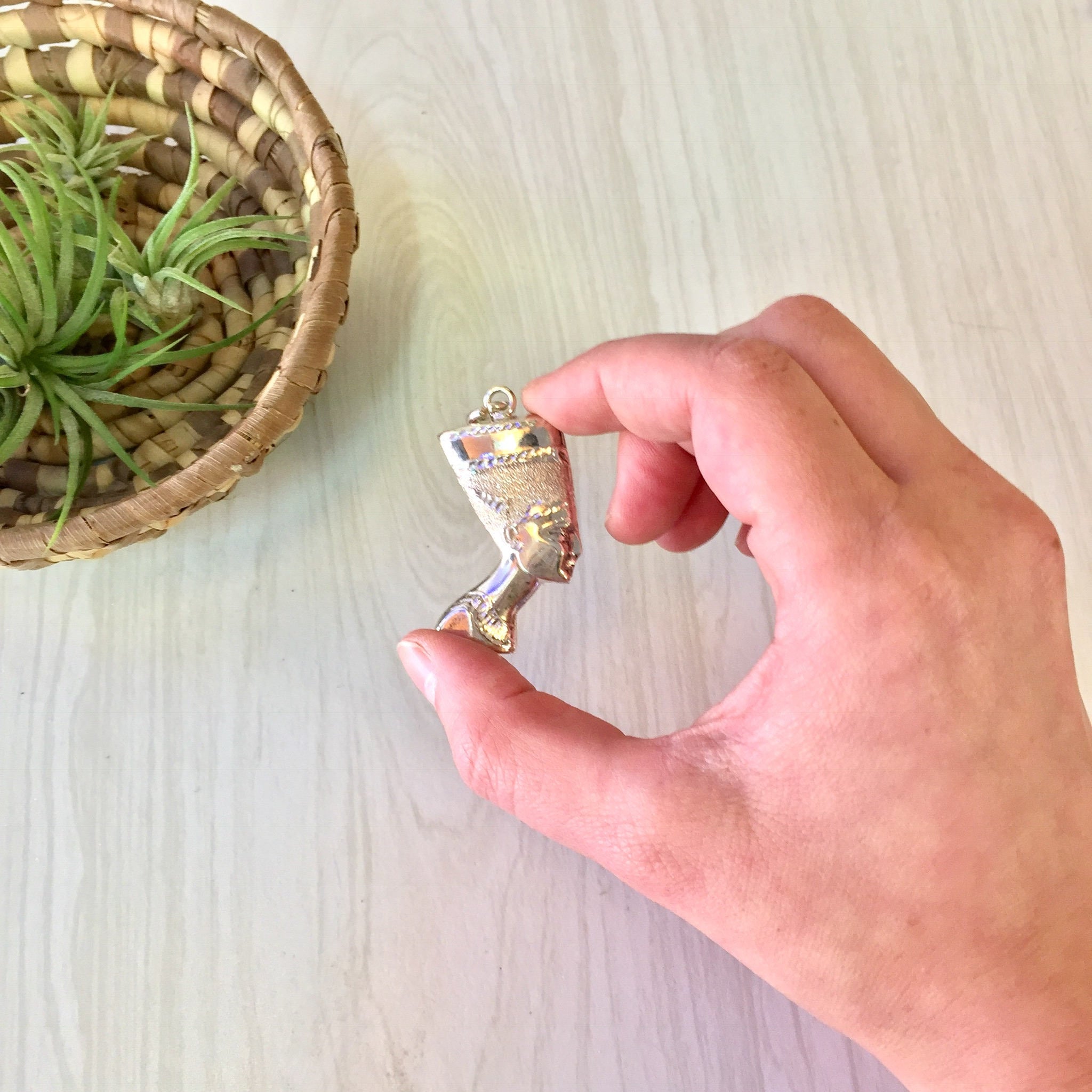 Vintage Sterling Silver Nefertiti Pendant | Egyptian Nefertiti Pendant | Sterling Silver Jewelry | Silver Pendant | Egyptian Jewelry