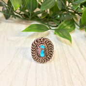Vintage Silver Ring | Turquoise Ring | Silver and Turquoise | Blue Jewelry | Vintage Jewelry | Statement Ring | Sterling Silver | Turquoise