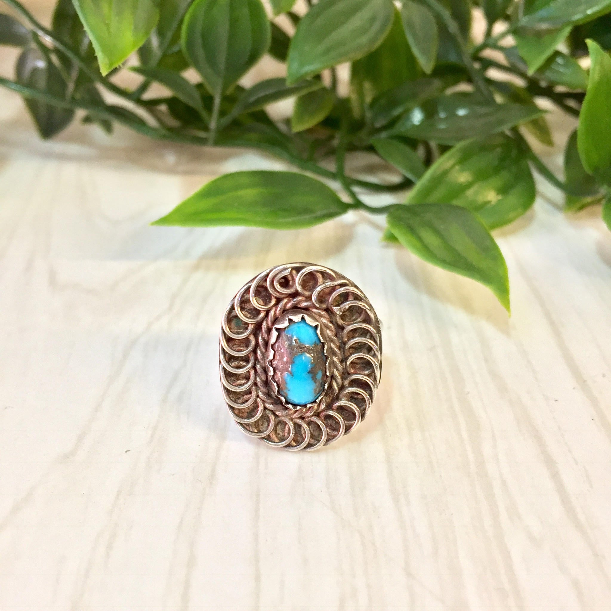 Vintage Silver Ring | Turquoise Ring | Silver and Turquoise | Blue Jewelry | Vintage Jewelry | Statement Ring | Sterling Silver | Turquoise