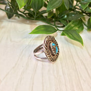Vintage Silver Ring | Turquoise Ring | Silver and Turquoise | Blue Jewelry | Vintage Jewelry | Statement Ring | Sterling Silver | Turquoise