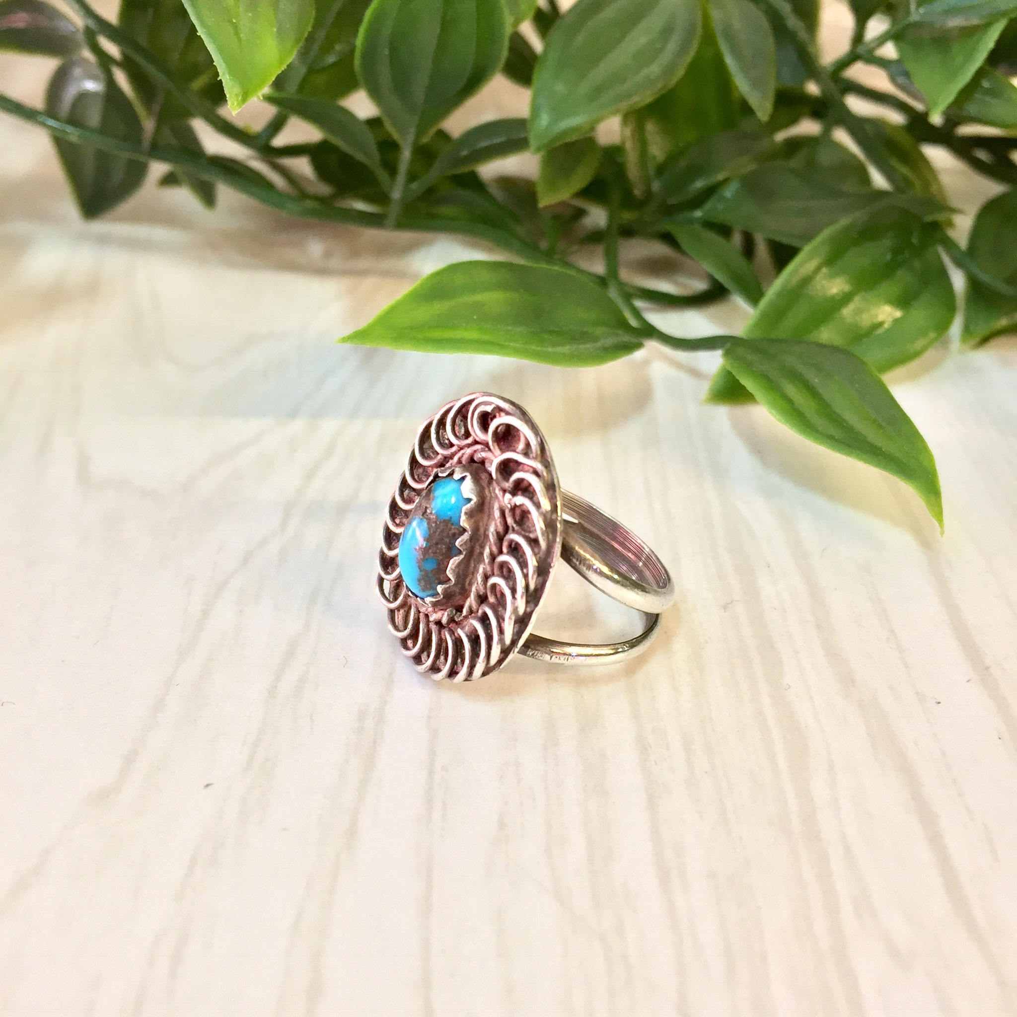Vintage Silver Ring | Turquoise Ring | Silver and Turquoise | Blue Jewelry | Vintage Jewelry | Statement Ring | Sterling Silver | Turquoise
