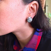 Vintage Silver Earrings | Abalone Earrings | Mother of Pearl | Vintage Jewelry | Earrings | Mosaic Jewelry | Abalone Shell | Valentines Day