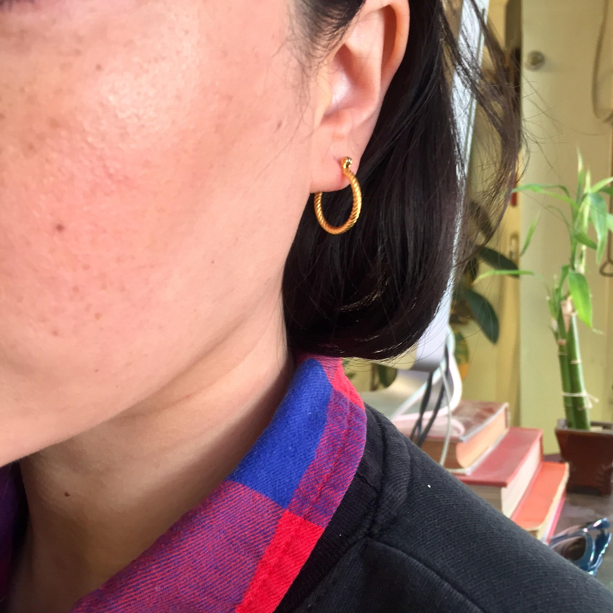 Vintage Hoop Earrings | Gold Tone Earrings | Small Hoops | Gold Hoops | Vintage Jewelry | Gold | Costume Jewelry | Valentines Day | Earrings