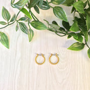 Vintage Hoop Earrings | Gold Tone Earrings | Small Hoops | Gold Hoops | Vintage Jewelry | Gold | Costume Jewelry | Valentines Day | Earrings