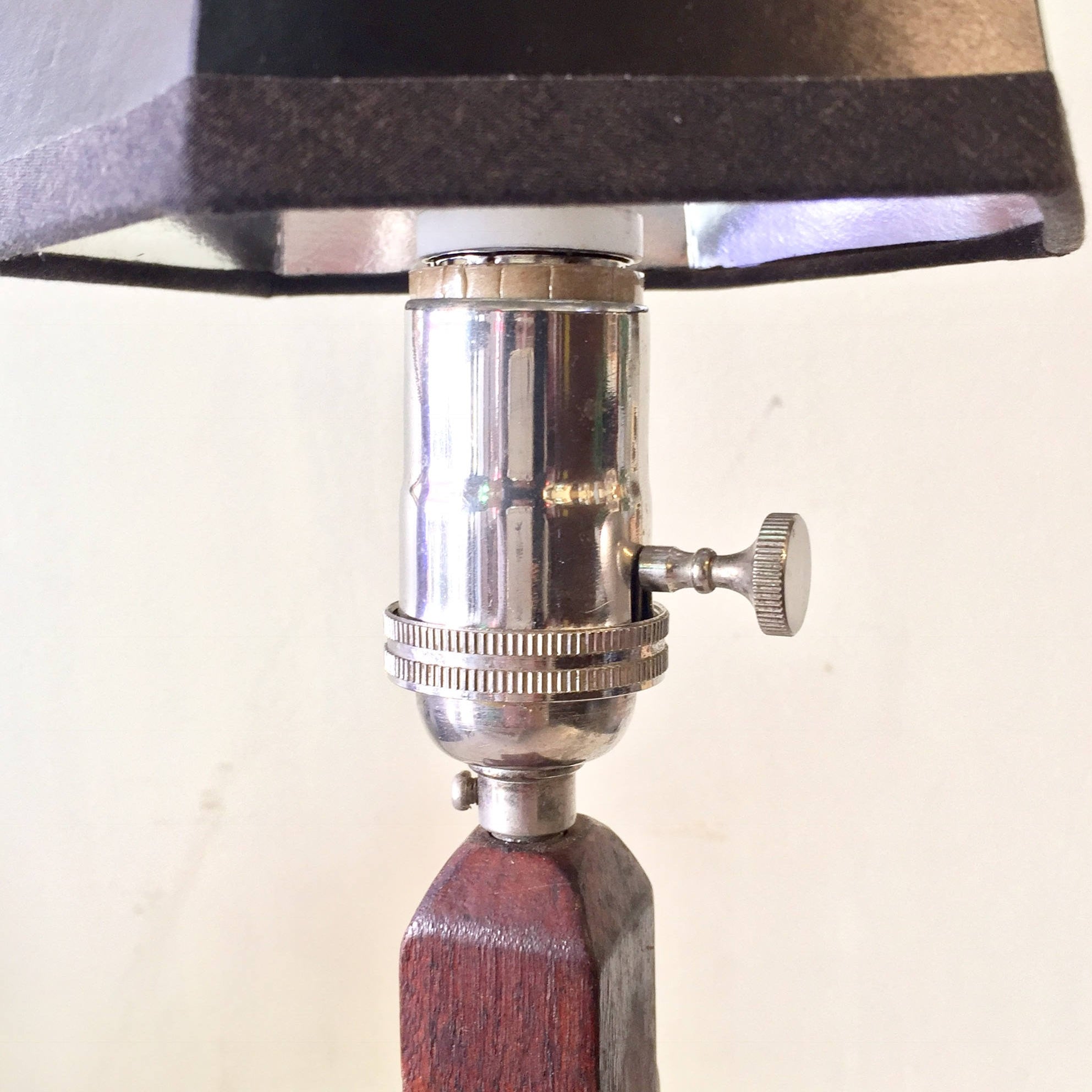 Art Deco Desk Lamp | Wooden Lamp | Small Wooden Lamp with Shade | Office | Vintage Home Decor | Working Lamp | Desk Lighting | Art Deco