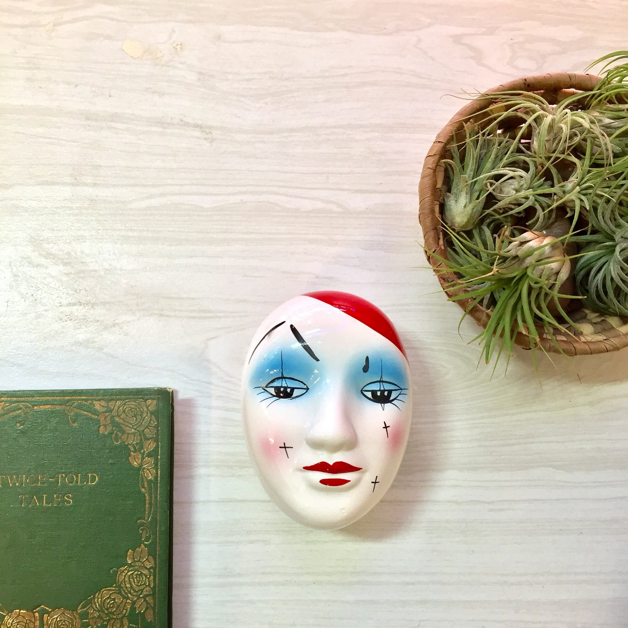 Vintage Trinket Dish | Vintage Home Decor | Ceramic Jewelry Dish | Ring Dish | Mask | Face | Home Decor | Valentines Day | Jewelry Holder |