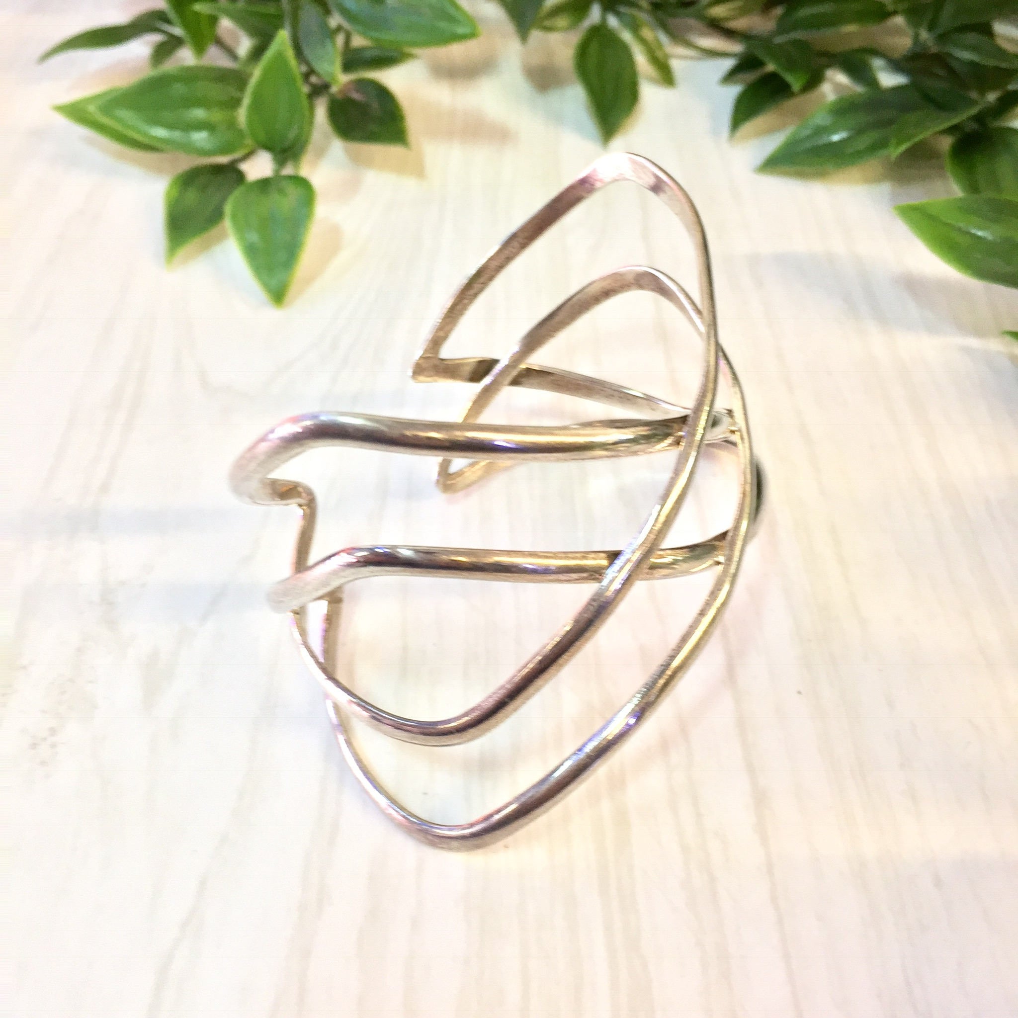 Vintage Silver Bracelet | Cuff Bracelet | Vintage Jewelry | Abstract Jewelry | Sterling Silver | Bracelet | Cuff | Vintage Silver | Jewelry