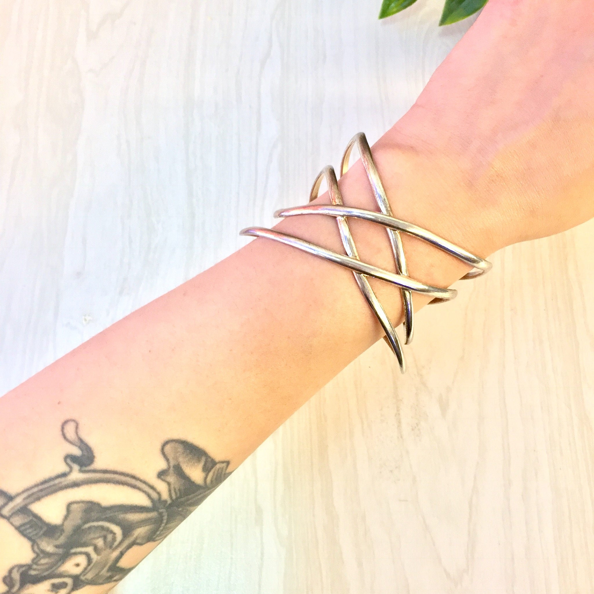 Vintage Silver Bracelet | Cuff Bracelet | Vintage Jewelry | Abstract Jewelry | Sterling Silver | Bracelet | Cuff | Vintage Silver | Jewelry