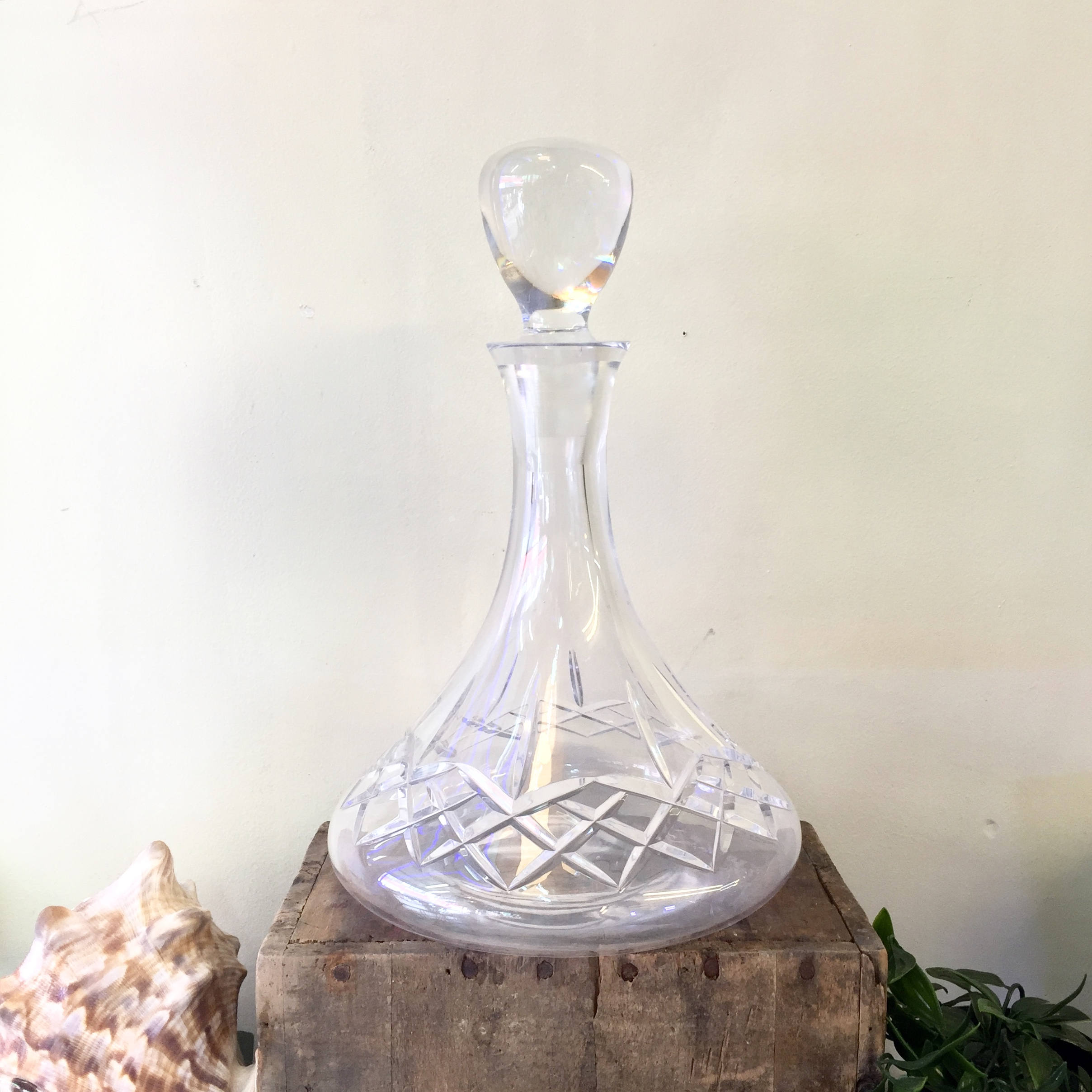 Vintage Ship Captain's Decanter | Crystal Captain's Decanter | Bar | Crystal Decanter | Ship Captain | Vintage Home Decor | Vintage Bar |