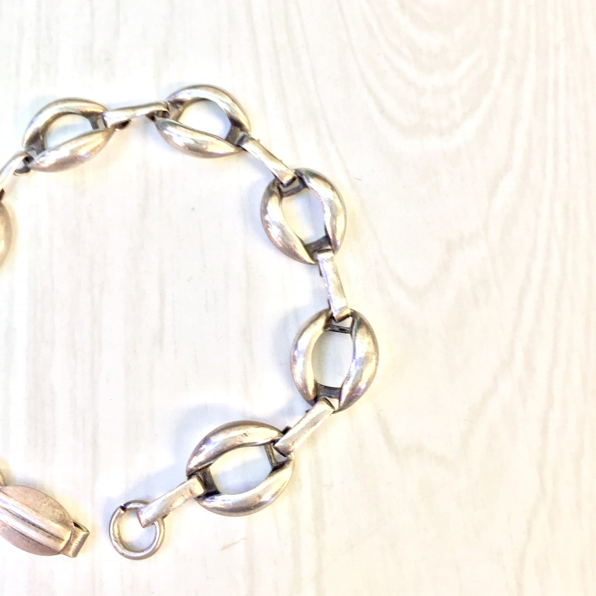 Vintage Silver Bracelet | Link Bracelet | Vintage Jewelry | Sterling Silver | Valentines Day | Simple Bracelet | Silver | Jewelry | Bracelet