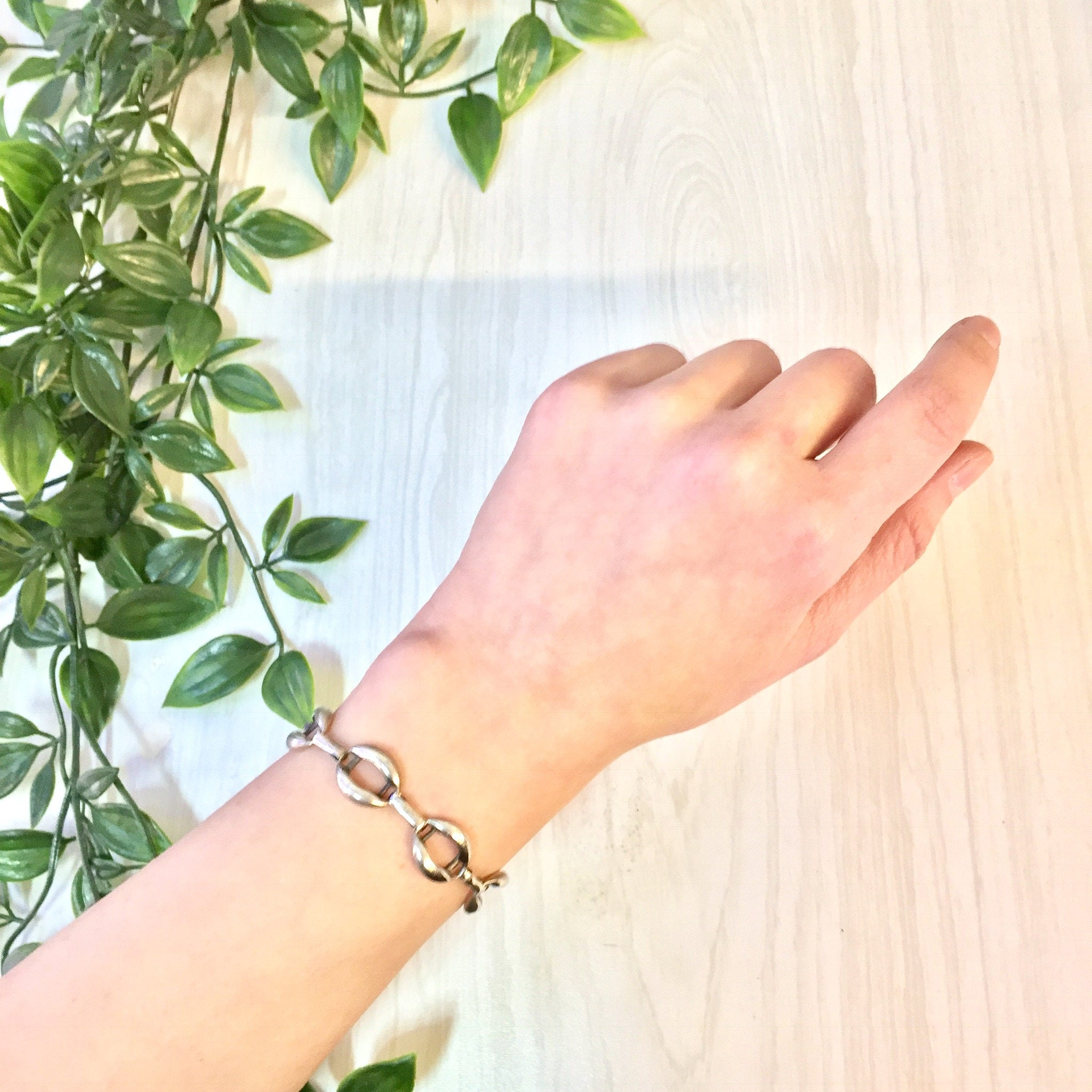 Vintage Silver Bracelet | Link Bracelet | Vintage Jewelry | Sterling Silver | Valentines Day | Simple Bracelet | Silver | Jewelry | Bracelet