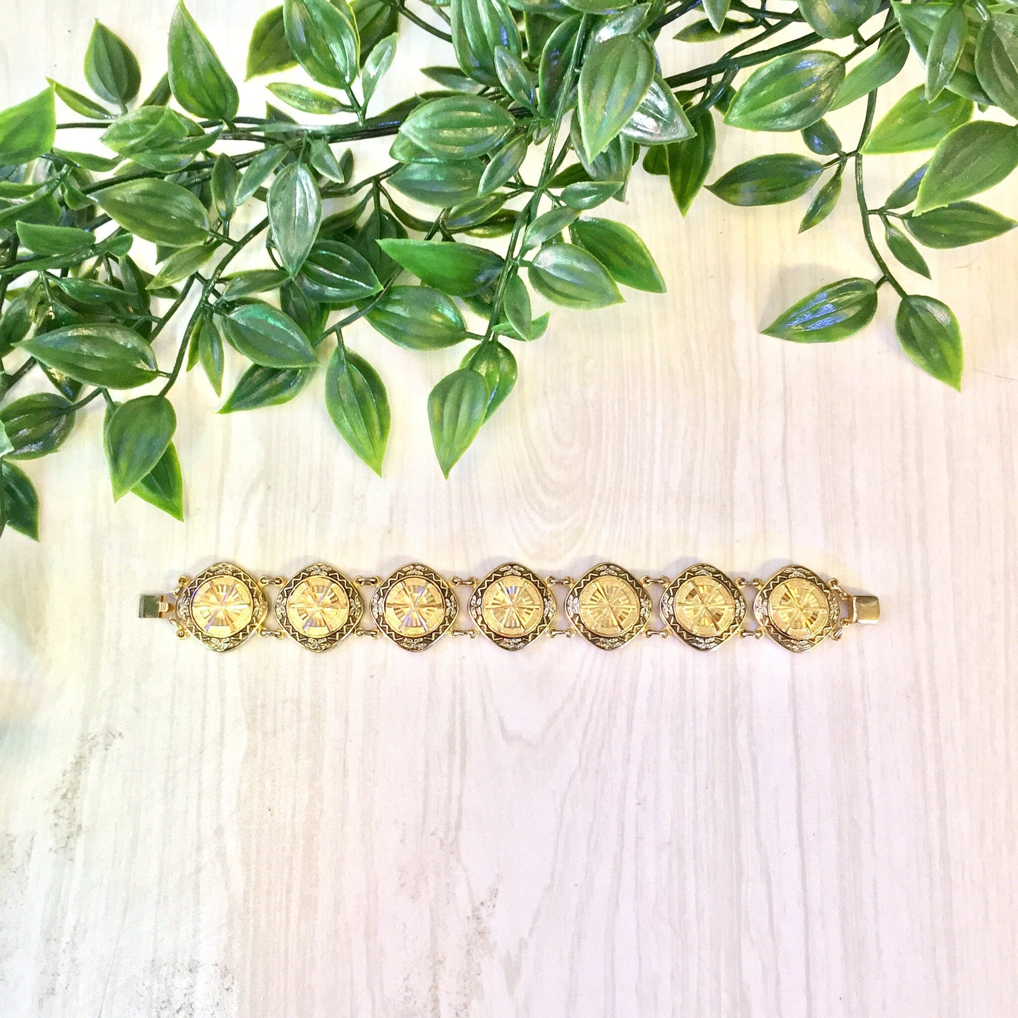 Vintage Gold Tone Bracelet | Nautical Jewelry | Costume Jewelry | Gold Bracelet | Vintage Jewelry | Holiday Gift Idea | Gift For Mom |