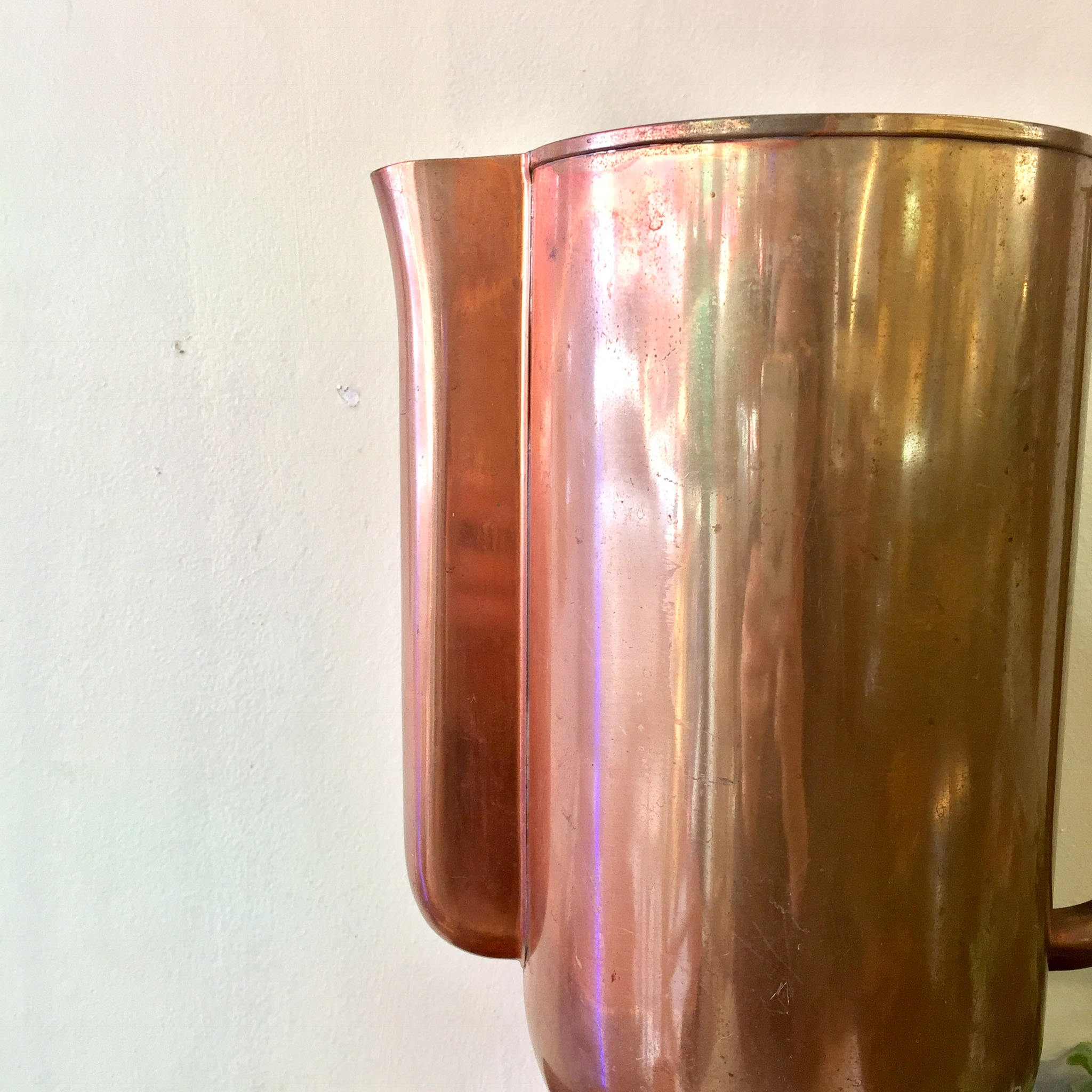 Large Copper Water Pitcher | Vintage Water Pitcher | Copper Home Decor | Vintage Home Decor | Industrial Style | Large Water Vessel | Gift