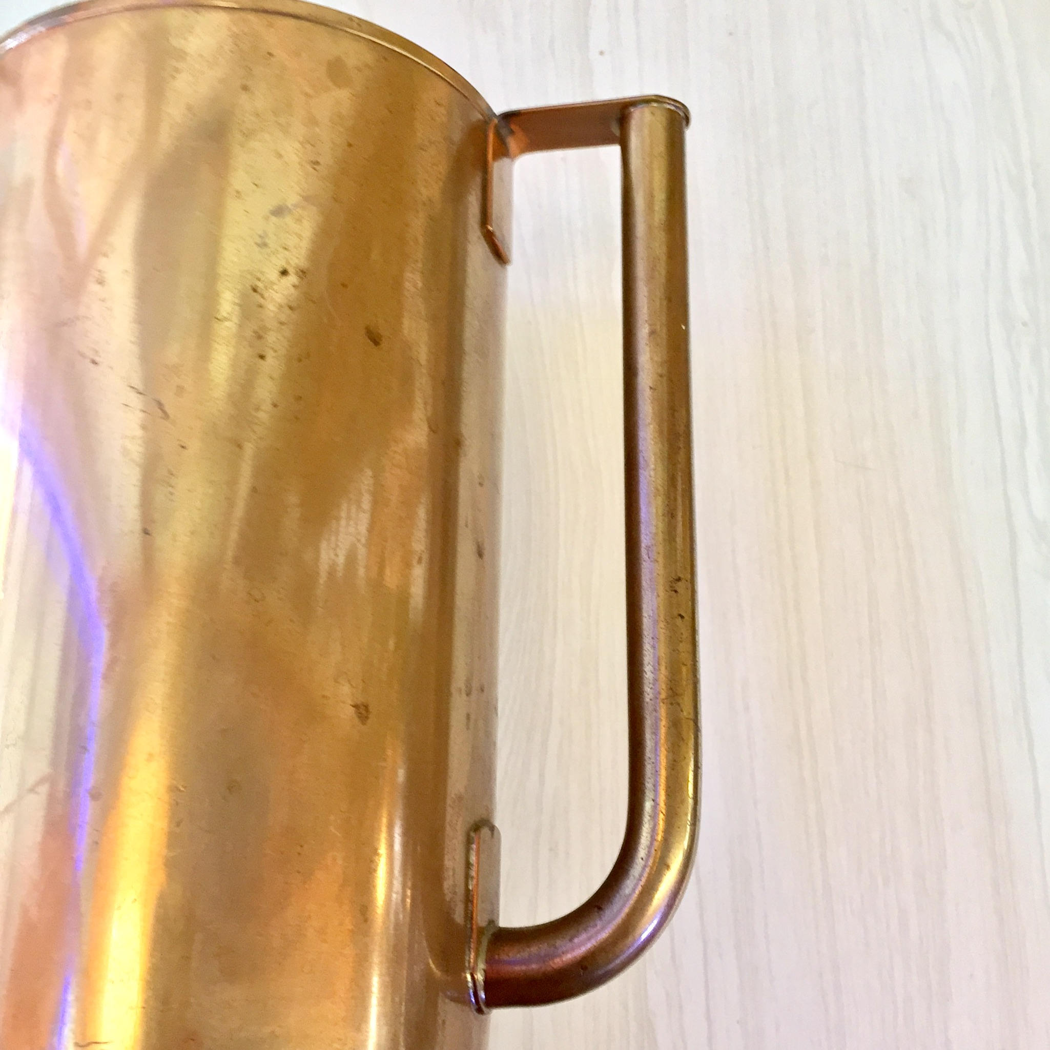 Large Copper Water Pitcher | Vintage Water Pitcher | Copper Home Decor | Vintage Home Decor | Industrial Style | Large Water Vessel | Gift