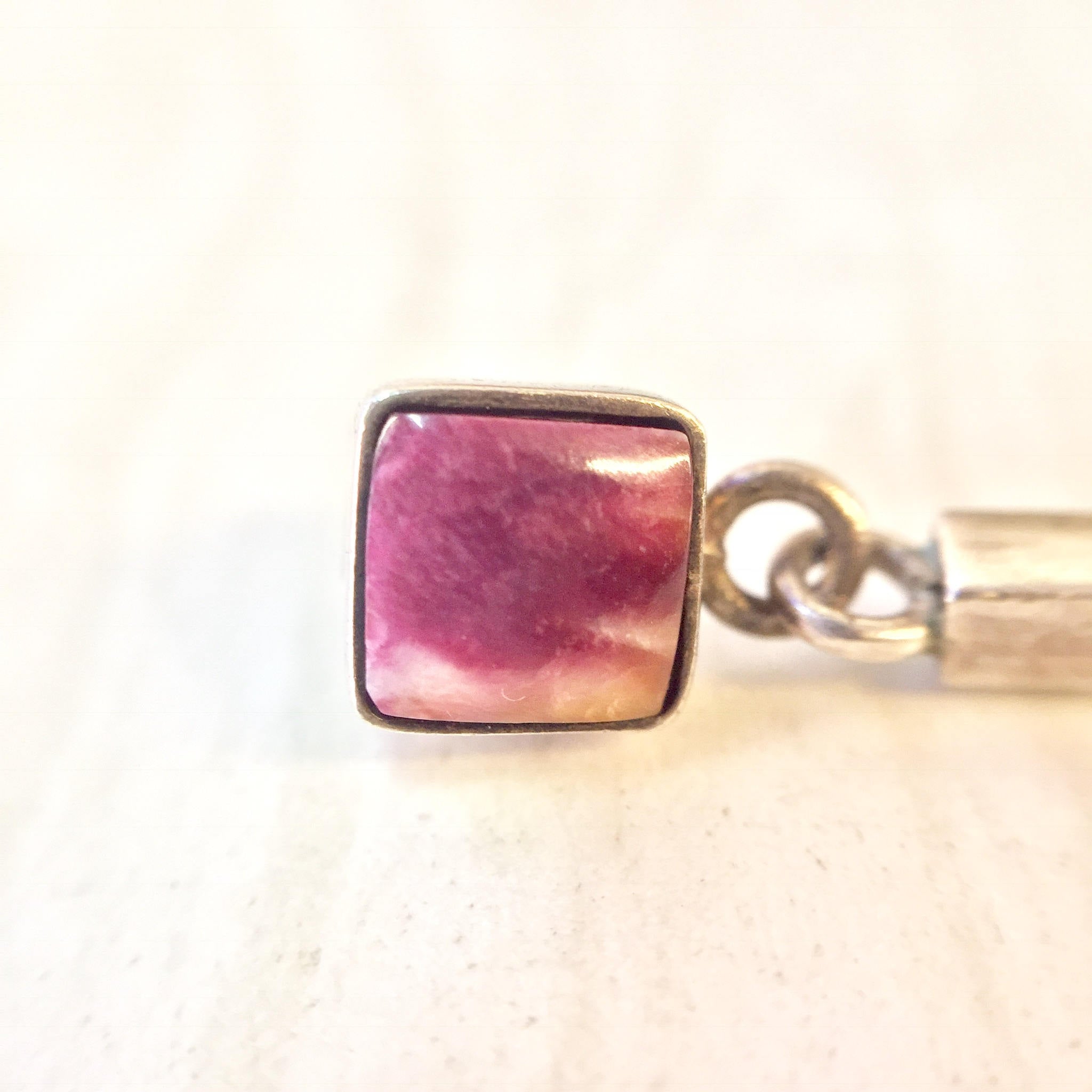 Vintage Silver Earrings | Pink Rhodochrosite | Vintage Jewelry | Rhodochrosite Jewelry | Sterling Earrings | Sterling Silver | Valentines
