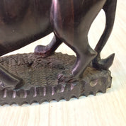 Hand Carved Ebony Wood Lion | Lion Wood Carving | Solid Wood Lion | Mantle Piece | | Bohemian Home Decor | Lion Decor |
