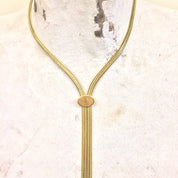 Vintage Necklace | Gold Tone | Vintage Jewelry | Bolo Tie Necklace | Tassel Necklace | Bolo Tie | Statement Jewelry | Valentines day | Gift